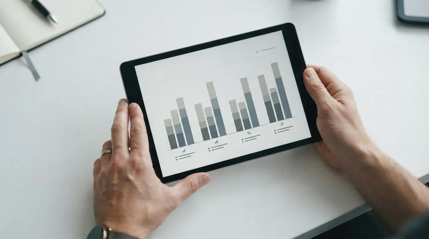 Datenvergleich mehrerer Sportwetten-Apps auf Tablet-Display