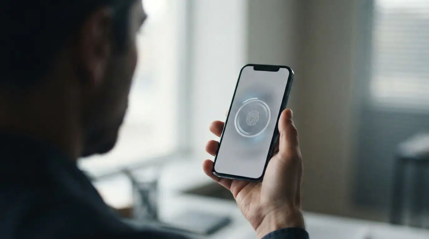 Biometrische Anmeldung per Gesichtserkennung an Smartphone mit Sportwetten-App