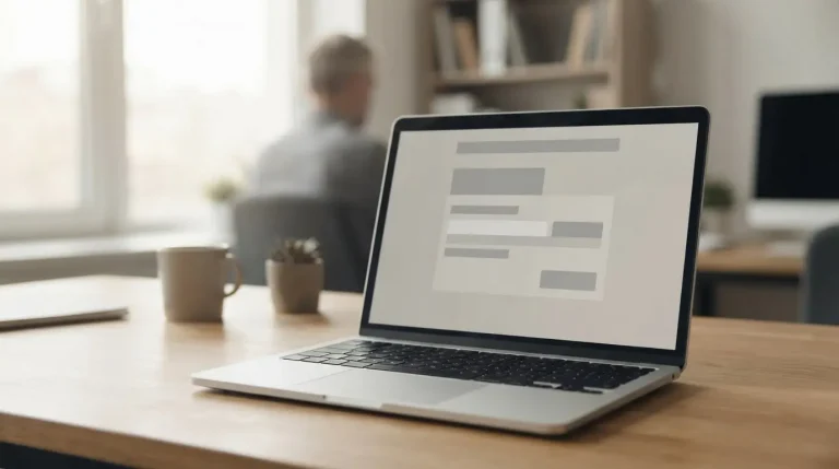 Laptop zeigt abstraktes Zahlungsformular für Klarna-Einzahlung bei Wettanbietern