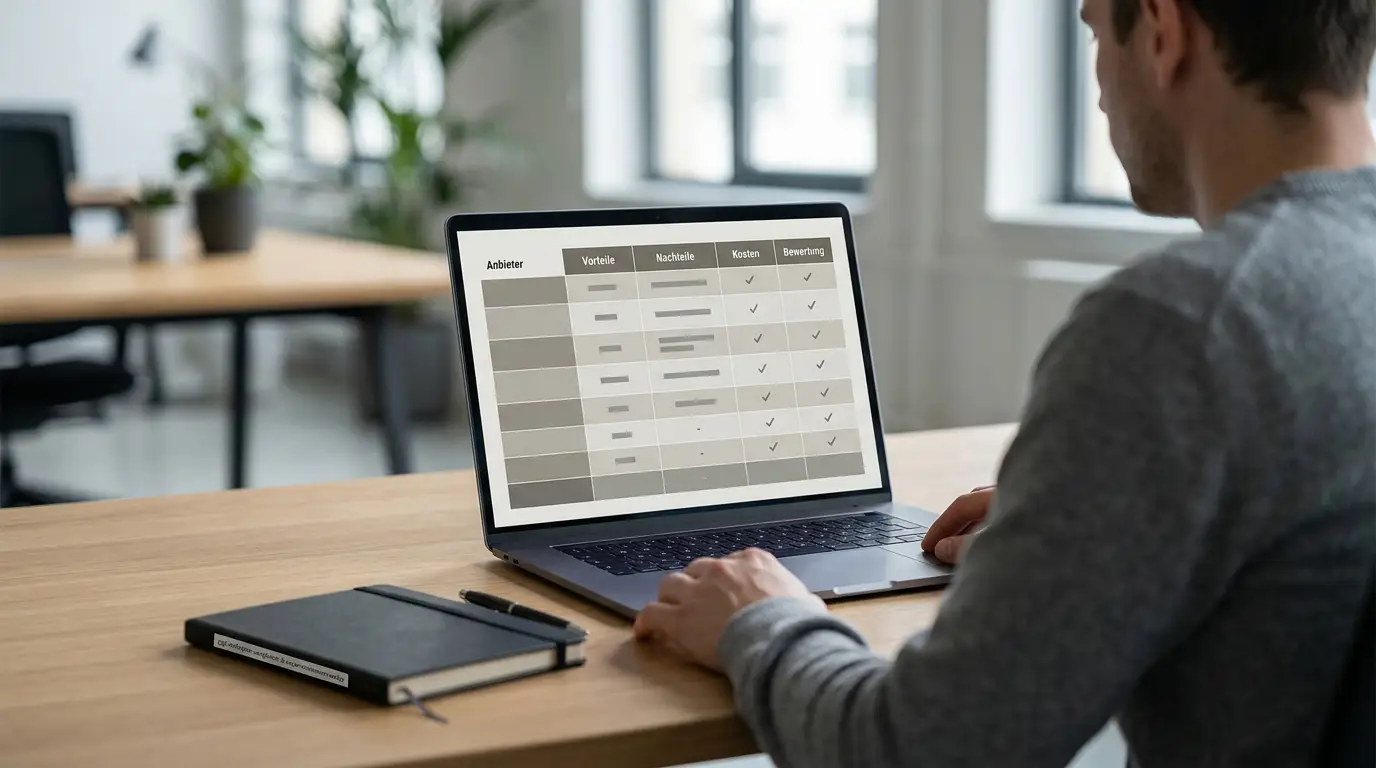Vergleichsanalyse verschiedener Sportwettenanbieter auf Laptop-Bildschirm