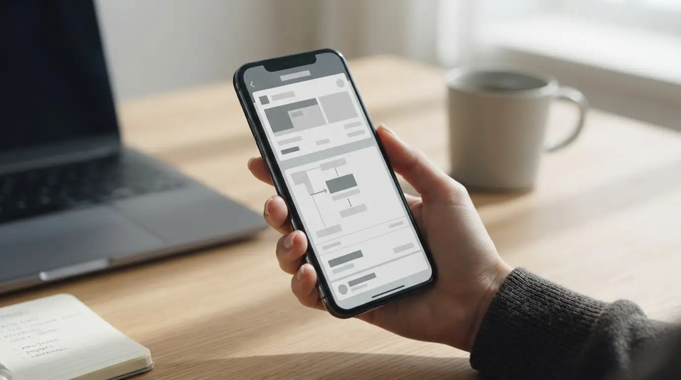 Smartphone mit abstrakter Krypto-Zahlungsschnittstelle und Gebührenübersicht