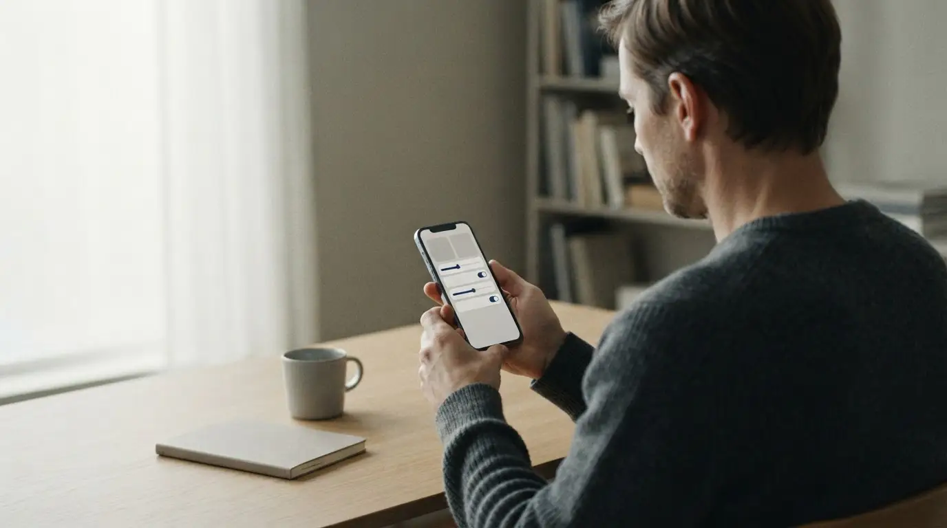 Person setzt Einzahlungslimits in der Wett-App